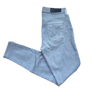 Big Star Light Gray Mid Rise Skinny Ankle - Size 25